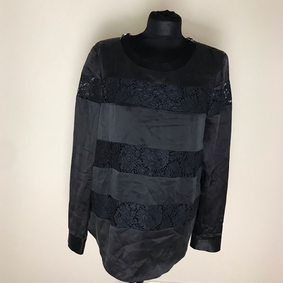 Rebecca Taylor Black Silk Blouse - Picture 1 of 8